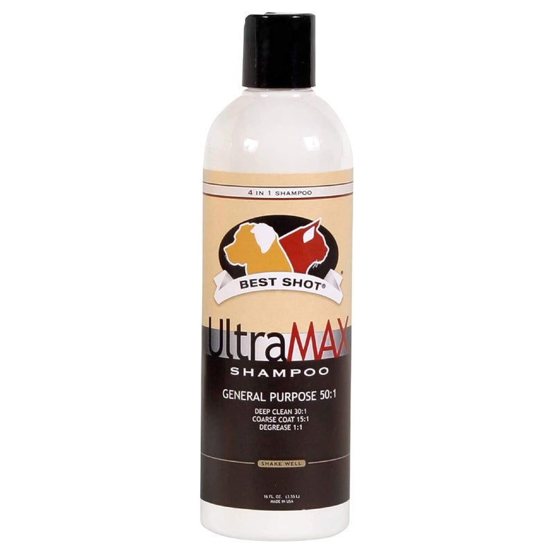 Best Shot UltraMAX Pro 4-in-1 Shampoo, Versatile Pet Shampoo, Ideal Pet Grooming Supplies, Ready to Use, Sweet Pea Essence, 17 Oz. - Image 1